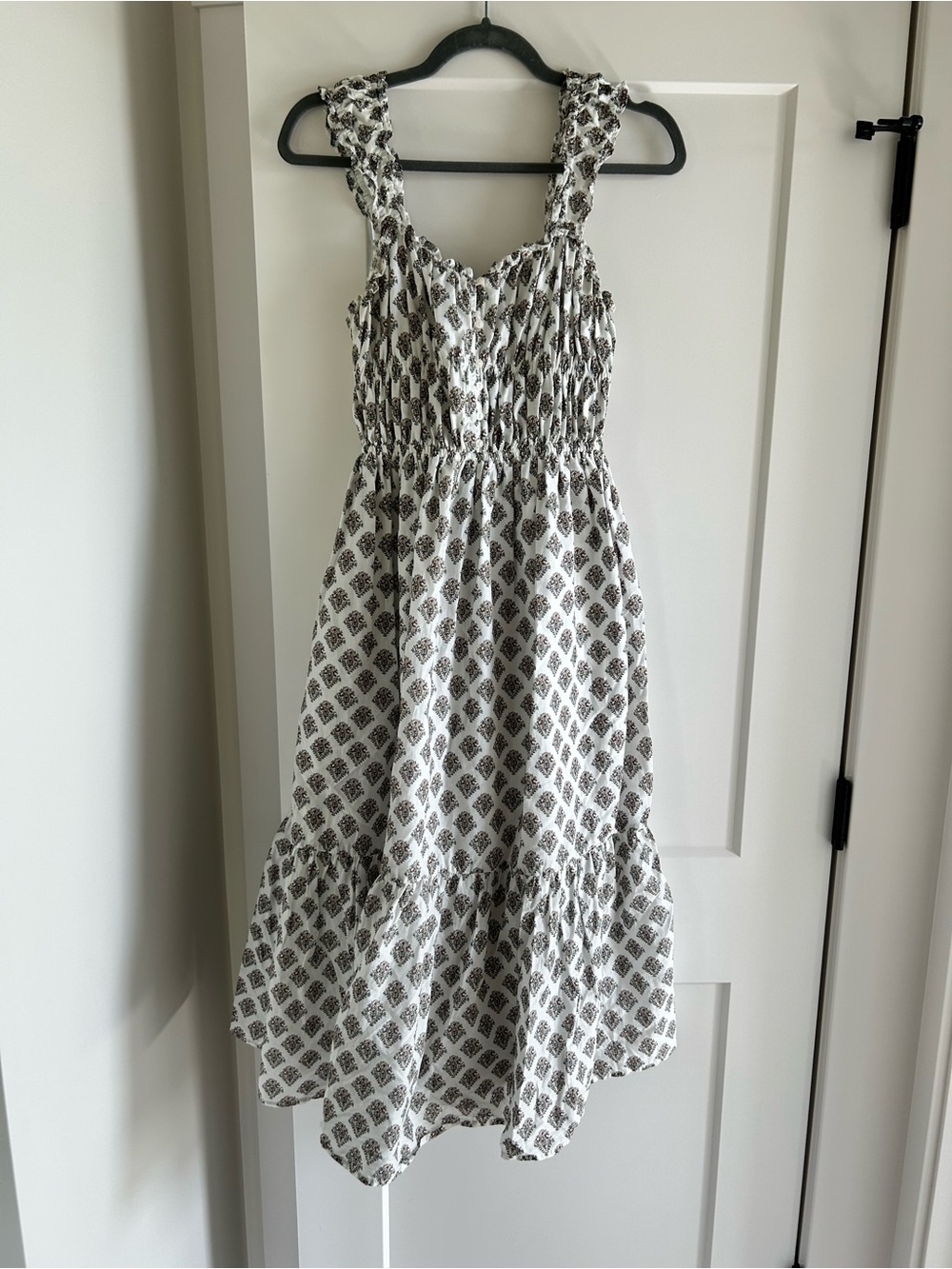 Levi's White Midi Dress with Paisley Print